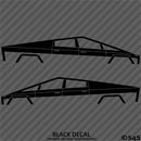 Tesla Cybertruck Silhouette Vinyl Decal (PAIR)