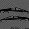 Tesla Cybertruck Silhouette Vinyl Decal (PAIR)