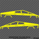 Tesla Cybertruck Silhouette Vinyl Decal (PAIR)