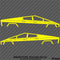 Tesla Cybertruck Silhouette Vinyl Decal (PAIR)