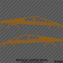 Tesla Cybertruck Silhouette Vinyl Decal (PAIR)