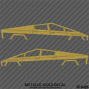Tesla Cybertruck Silhouette Vinyl Decal (PAIR)