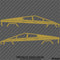 Tesla Cybertruck Silhouette Vinyl Decal (PAIR)