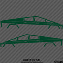 Tesla Cybertruck Silhouette Vinyl Decal (PAIR)
