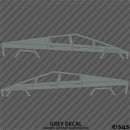 Tesla Cybertruck Silhouette Vinyl Decal (PAIR)