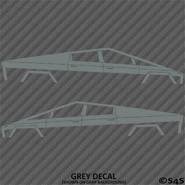 Tesla Cybertruck Silhouette Vinyl Decal (PAIR)