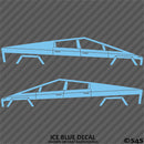 Tesla Cybertruck Silhouette Vinyl Decal (PAIR)