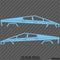 Tesla Cybertruck Silhouette Vinyl Decal (PAIR)