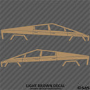 Tesla Cybertruck Silhouette Vinyl Decal (PAIR)