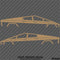 Tesla Cybertruck Silhouette Vinyl Decal (PAIR)