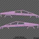 Tesla Cybertruck Silhouette Vinyl Decal (PAIR)