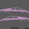 Tesla Cybertruck Silhouette Vinyl Decal (PAIR)