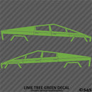 Tesla Cybertruck Silhouette Vinyl Decal (PAIR)