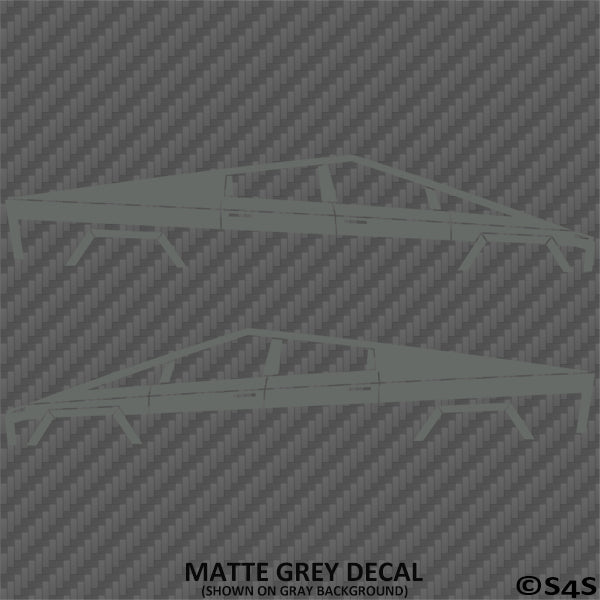 Tesla Cybertruck Silhouette Vinyl Decal (PAIR)