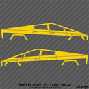 Tesla Cybertruck Silhouette Vinyl Decal (PAIR)