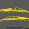 Tesla Cybertruck Silhouette Vinyl Decal (PAIR)
