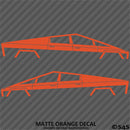 Tesla Cybertruck Silhouette Vinyl Decal (PAIR)