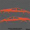 Tesla Cybertruck Silhouette Vinyl Decal (PAIR)