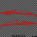 Tesla Cybertruck Silhouette Vinyl Decal (PAIR)