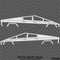 Tesla Cybertruck Silhouette Vinyl Decal (PAIR)