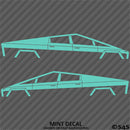 Tesla Cybertruck Silhouette Vinyl Decal (PAIR)
