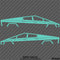 Tesla Cybertruck Silhouette Vinyl Decal (PAIR)