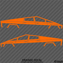 Tesla Cybertruck Silhouette Vinyl Decal (PAIR)