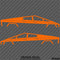 Tesla Cybertruck Silhouette Vinyl Decal (PAIR)