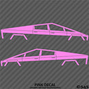 Tesla Cybertruck Silhouette Vinyl Decal (PAIR)