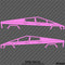 Tesla Cybertruck Silhouette Vinyl Decal (PAIR)