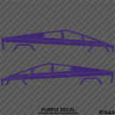 Tesla Cybertruck Silhouette Vinyl Decal (PAIR)