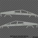 Tesla Cybertruck Silhouette Vinyl Decal (PAIR)