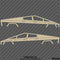 Tesla Cybertruck Silhouette Vinyl Decal (PAIR)