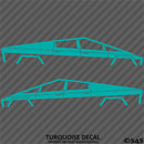 Tesla Cybertruck Silhouette Vinyl Decal (PAIR)