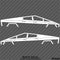 Tesla Cybertruck Silhouette Vinyl Decal (PAIR)
