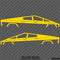 Tesla Cybertruck Silhouette Vinyl Decal (PAIR)
