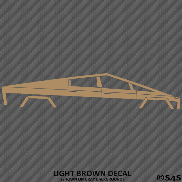 Tesla Cybertruck Silhouette Vinyl Decal