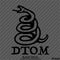 Don't Tread On Me DTOM Gadsden Snake 2A Vinyl Decal