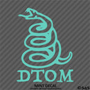 Don't Tread On Me DTOM Gadsden Snake 2A Vinyl Decal