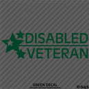 Disabled Veteran Military Vinyl Decal