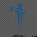 Distressed Christian Cross Vinyl Decal