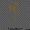 Distressed Christian Cross Vinyl Decal