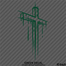 Distressed Christian Cross Vinyl Decal