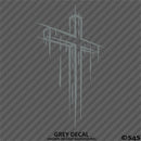 Distressed Christian Cross Vinyl Decal