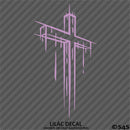 Distressed Christian Cross Vinyl Decal