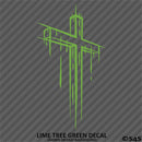 Distressed Christian Cross Vinyl Decal