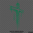 Distressed Christian Cross Vinyl Decal
