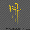 Distressed Christian Cross Vinyl Decal