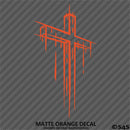 Distressed Christian Cross Vinyl Decal