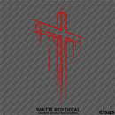 Distressed Christian Cross Vinyl Decal
